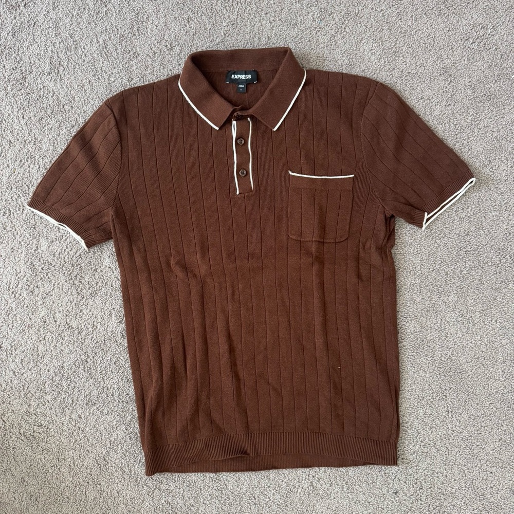 Express Men's Sweater Polo Shirt